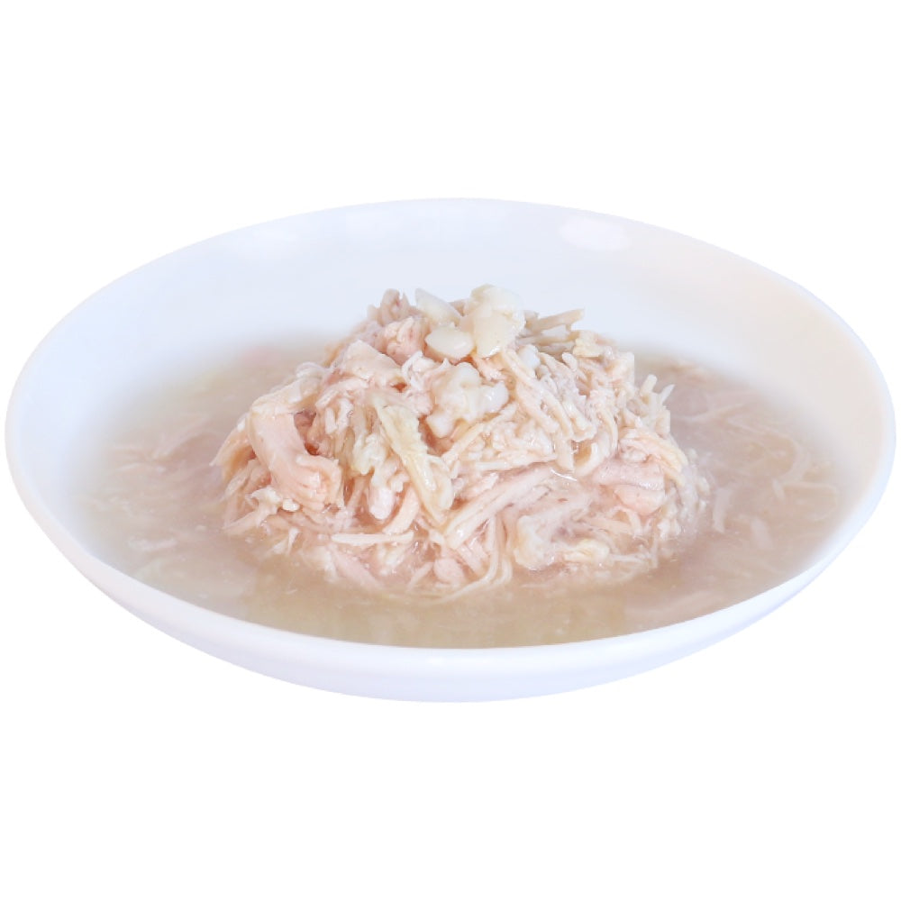 Absolute Holistic Shredded Chicken & Scallop In Gravy Grain-Free Cat Canned Food 80g