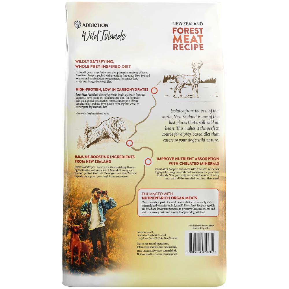 "15% OFF/FREE TREATS: Addiction Wild Islands Forest Meat Venison, Fish & Beef Grain Free Dry Dog Food"