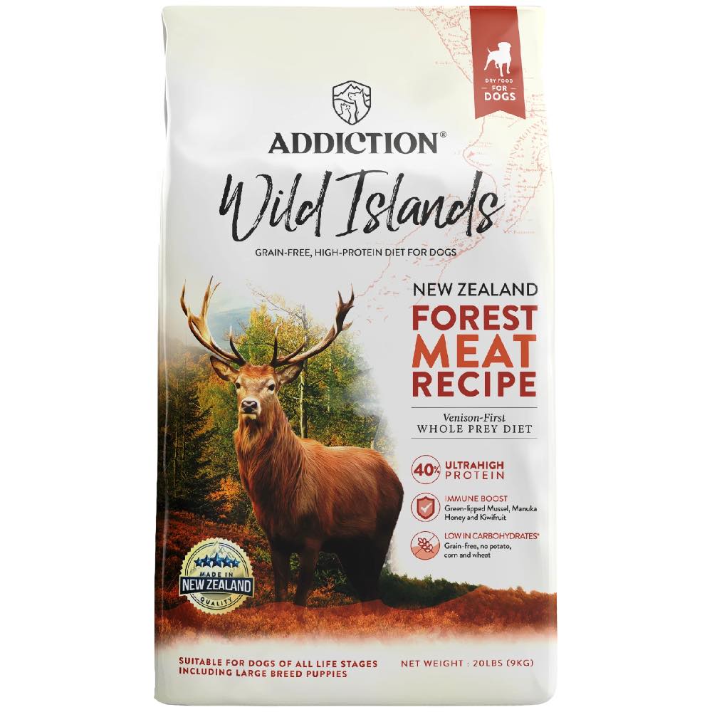 "15% OFF/FREE TREATS: Addiction Wild Islands Forest Meat Venison, Fish & Beef Grain Free Dry Dog Food"