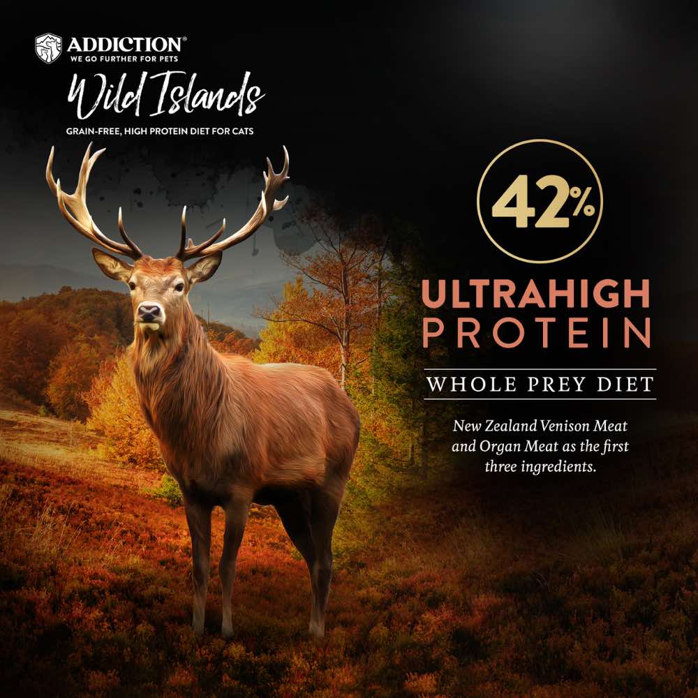 15% OFF/FREE TREATS: Addiction Wild Islands Forest Meat Recipe Venison Grain-Free Dry Cat Food