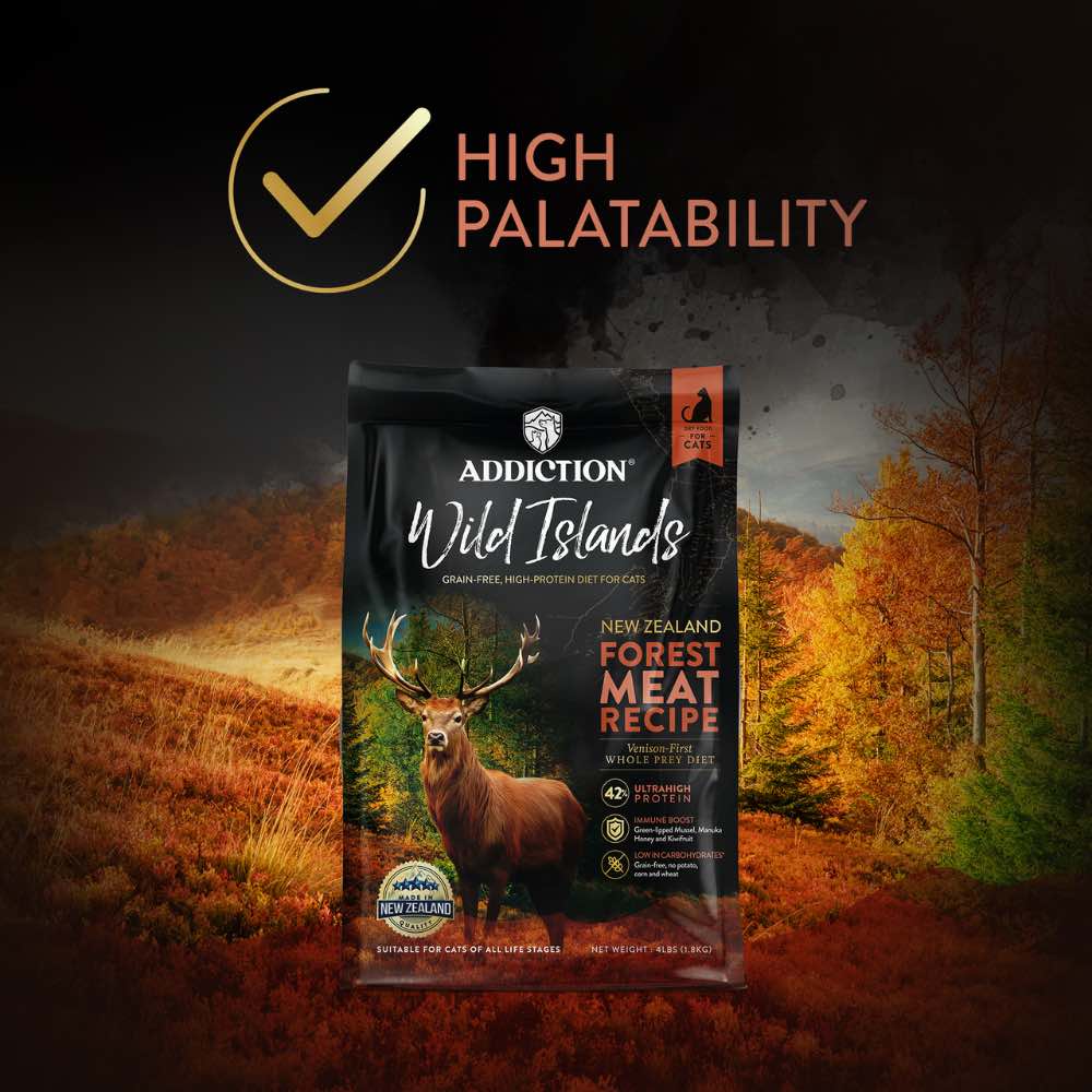 15% OFF/FREE TREATS: Addiction Wild Islands Forest Meat Recipe Venison Grain-Free Dry Cat Food