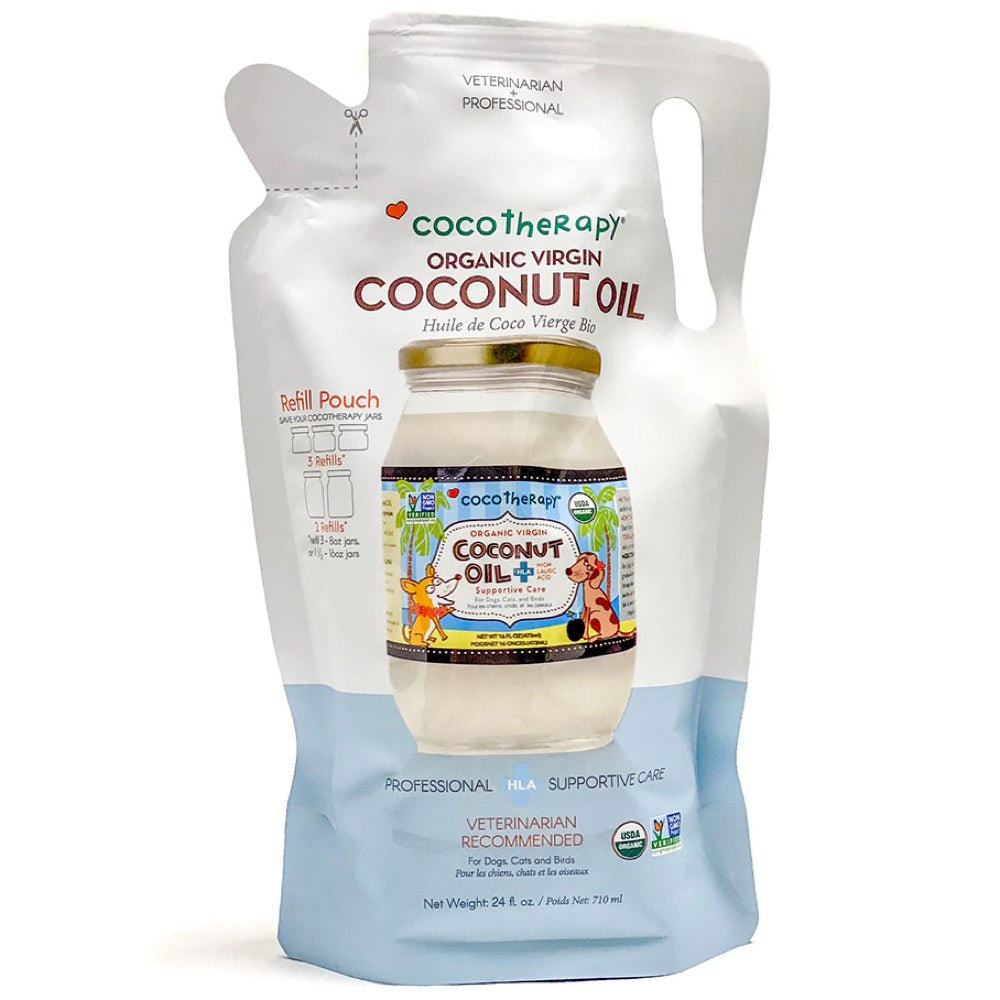 "CocoTherapy Organic Virgin Coconut Oil For Cats, Dogs & Birds (Refill) 24oz"