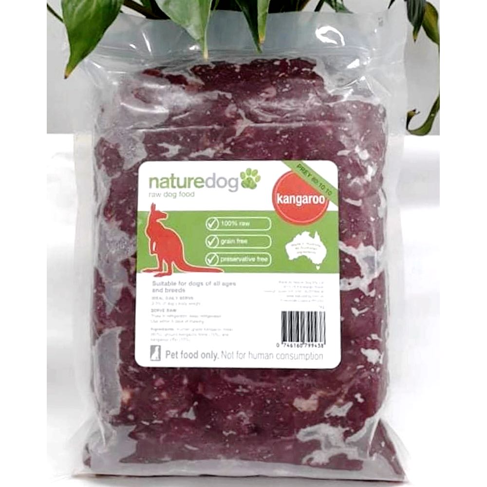 NatureDog Prey Model Raw Kangaroo Frozen Dog Food 1kg