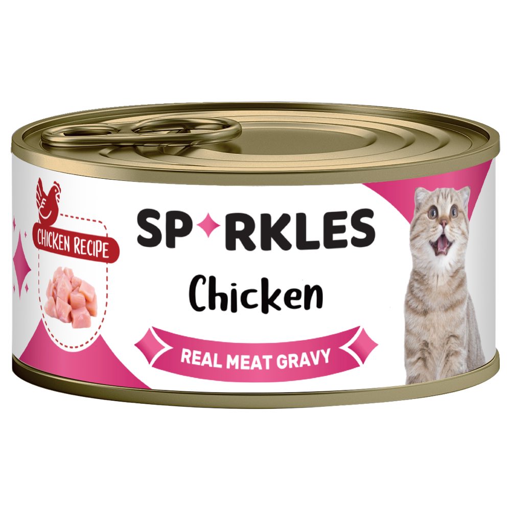 Sparkles Colours Chicken Canned Cat Food 70g x 24