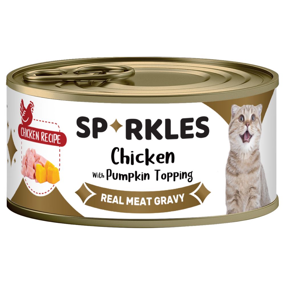 Sparkles Colours Chicken With Pumpkin Topping Canned Cat Food 70g x 24